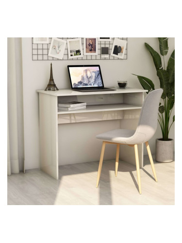 Sonata Бюро, бял гланц, 90x50x74 см, ПДЧ