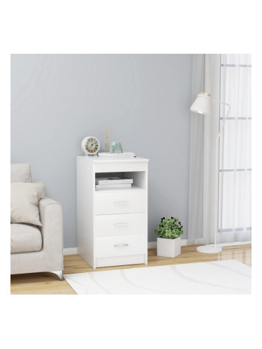 Sonata Шкаф с чекмеджета, бял, 40x50x76 см, ПДЧ