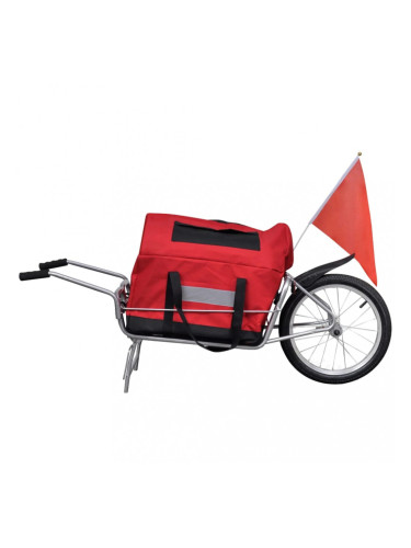 Товарно ремарке за колело с една гума и транспортна чанта