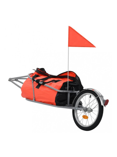 Sonata Товарно ремарке за велосипед със сак, оранжево и черно