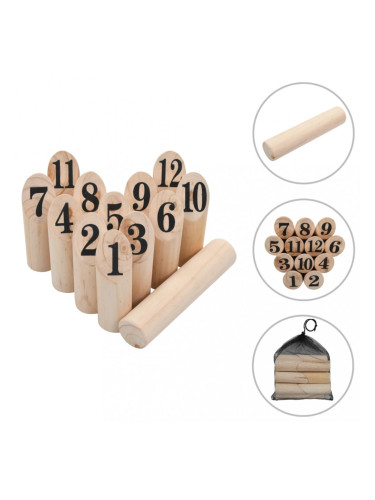 Sonata Комплект на играта Kubb, дърво