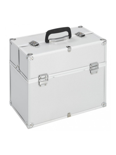 Sonata Куфар за гримове, 37x24x35 см, сребрист, алуминий