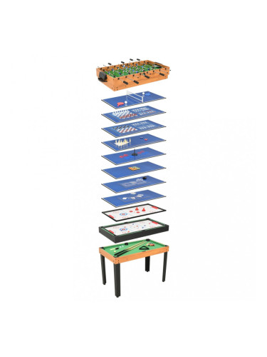 Sonata Мултифункционална игрална маса 15-в-1, 121x61x82 см, клен