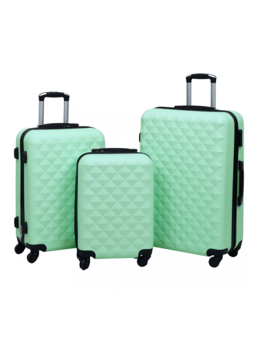 Sonata Комплект твърди куфари с колелца, 3 бр, мента, ABS