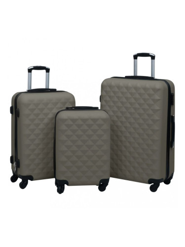 Sonata Комплект твърди куфари с колелца, 3 бр, антрацит, ABS