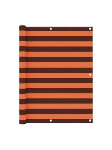 Sonata Балконски параван, оранжево и кафяво, 120x600 см, оксфорд плат