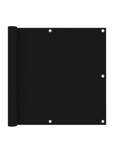 Sonata Балконски параван, черен, 90x500 см, оксфорд плат