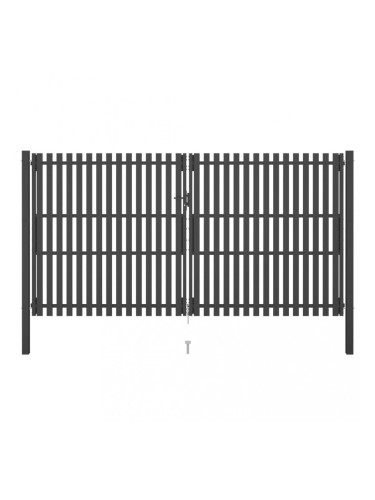 Sonata Градинска порта за ограда, стомана, 4x2,5 м, антрацит