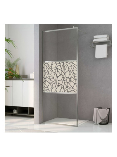 Sonata Стена за душ, ESG стъкло с дизайн на камъни, 80x195 см