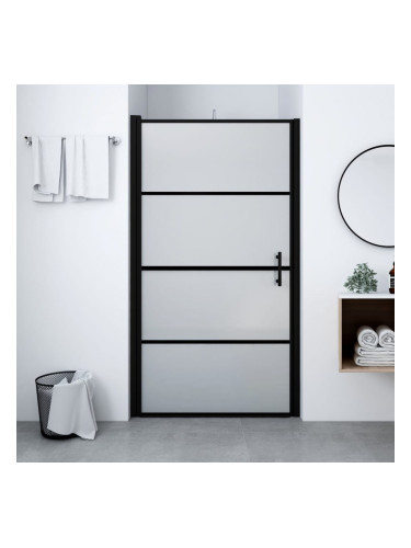 Sonata Врата за душ, матирано закалено стъкло, 81x195 см, черна