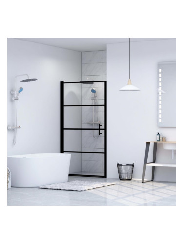 Sonata Врата за душ, закалено стъкло, 100x178 см, черна