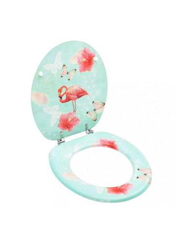 Sonata WC тоалетна седалка с капак, МДФ, дизайн фламинго