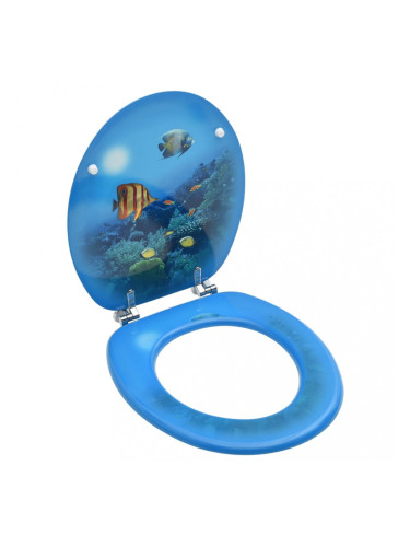 Sonata WC тоалетна седалка с капак, МДФ, дизайн океански пейзаж