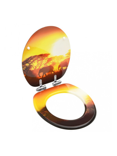 Sonata WC тоалетна седалка капак с плавно затваряне МДФ дизайн савана