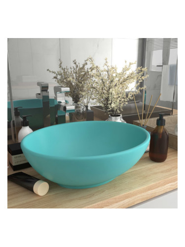 Sonata Луксозна овална мивка, матово светлозелена, 40x33 см, керамика