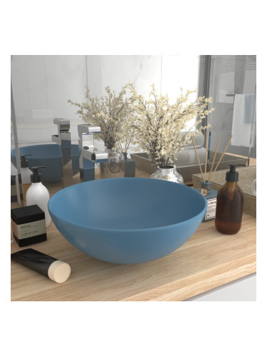 Sonata Керамична мивка за баня, светлосиня, кръгла