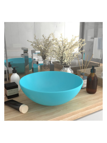 Sonata Керамична мивка за баня, светлозелена, кръгла