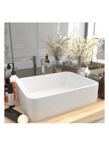 Sonata Луксозна мивка, матово бяла, 41x30x12 см, керамика