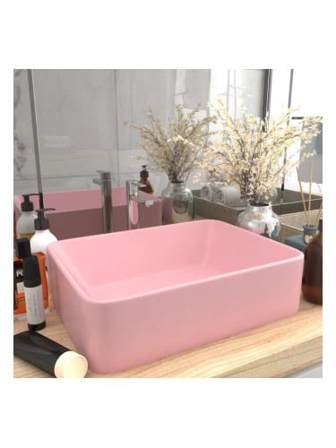 Sonata Луксозна мивка, матово розова, 41x30x12 см, керамика