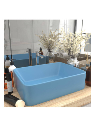 Sonata Луксозна мивка, матово светлосиня, 41x30x12 см, керамика