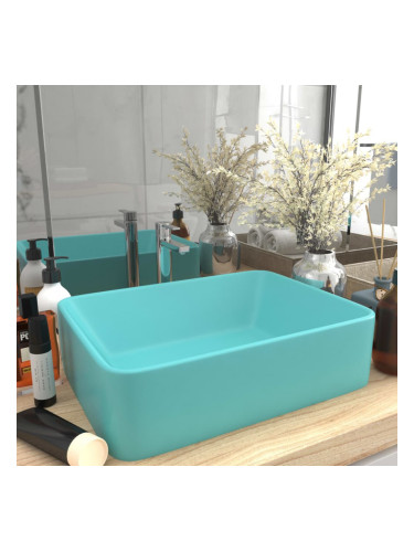 Sonata Луксозна мивка, матово светлозелена, 41x30x12 см, керамика