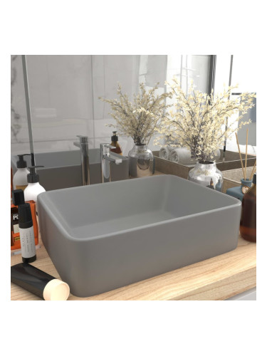 Sonata Луксозна мивка, матово светлосива, 41x30x12 см, керамика