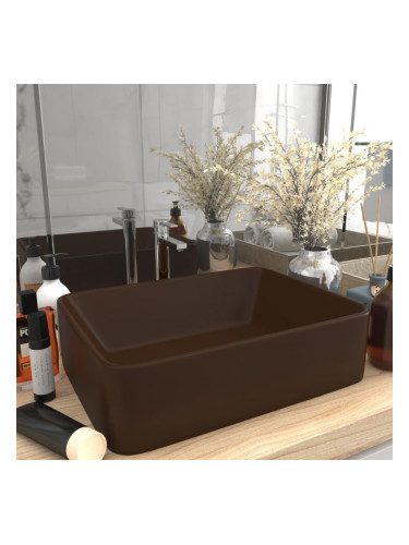 Sonata Луксозна мивка, матово тъмнокафява, 41x30x12 см, керамика