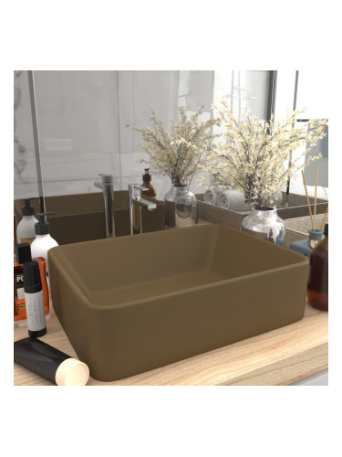 Sonata Луксозна мивка, матово кремава, 41x30x12 см, керамика