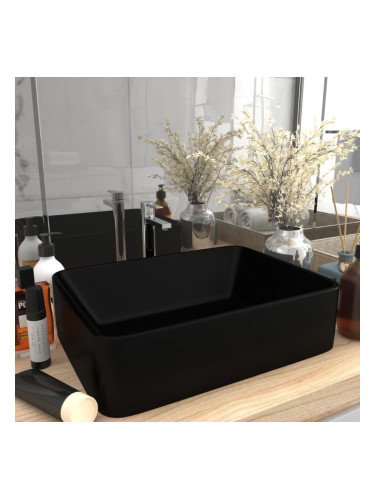 Sonata Луксозна мивка, матово черна, 41x30x12 см, керамика