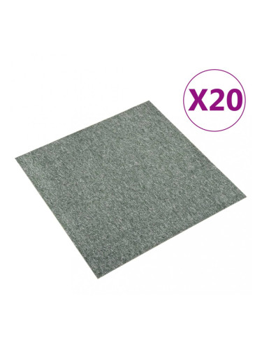 Sonata Килимни плочки за под, 20 бр, 5 м², 50x50 см, зелени