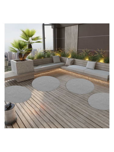 Sonata Изкуствена трева с шипове, диаметър 130 см, сива, кръгла