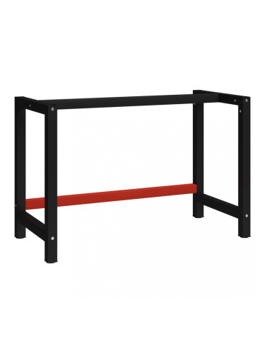 Sonata Рамка за работна маса, метал, 120x57x79 см, черно и червено
