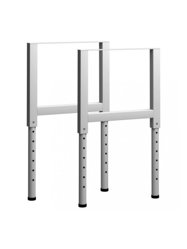 Sonata Подвижни рамки за работна маса метал 2 бр 55x(69-95,5) см сиви