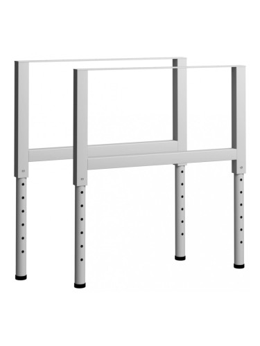 Sonata Подвижни рамки за работна маса 2 бр метал 85x(69-95,5) см сиви