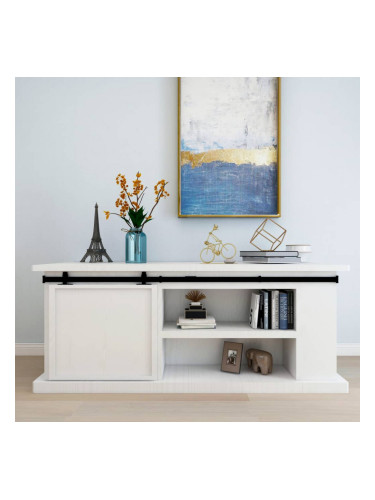 Sonata Мини комплект плъзгаща врата плевня въглеродна стомана 183 см