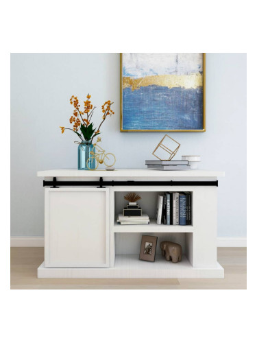 Sonata Мини комплект плъзгаща врата плевня въглеродна стомана 152 см