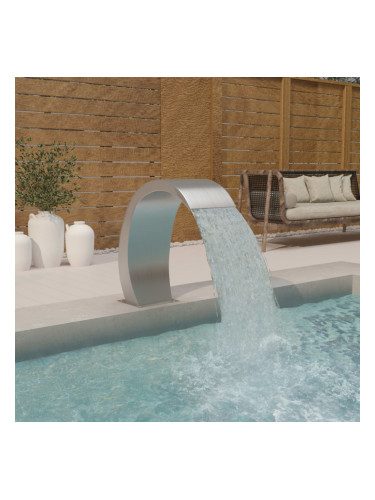 Sonata Фонтан за басейн с LED, 30x60x70 см, неръждаема стомана 304