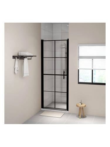 Sonata Врата за душ, закалено стъкло, 81x195 см, черна