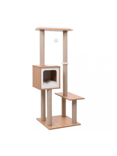 Sonata Котешко дърво със сизалени стълбове, подложка, 129 см