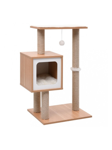 Sonata Котешко дърво със сизалени стълбове, подложка, 82 см