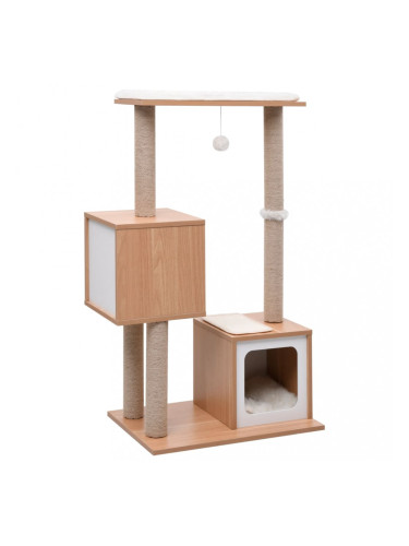 Sonata Котешко дърво със сизалени стълбове, подложка, 104 см