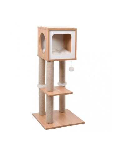 Sonata Котешко дърво със сизалени стълбове, подложка, 90 см