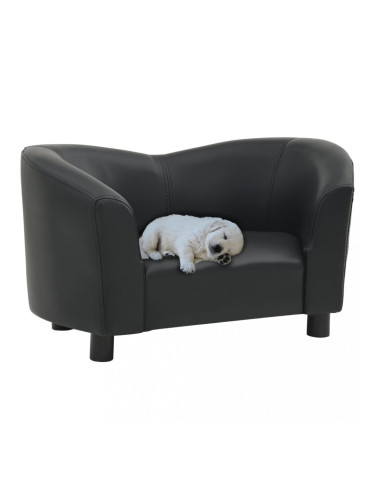 Sonata Кучешки диван, черен, 67x41x39 см, изкуствена кожа