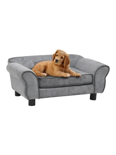 Sonata Диван за кучета, сив, 72x45x30 см, плюш