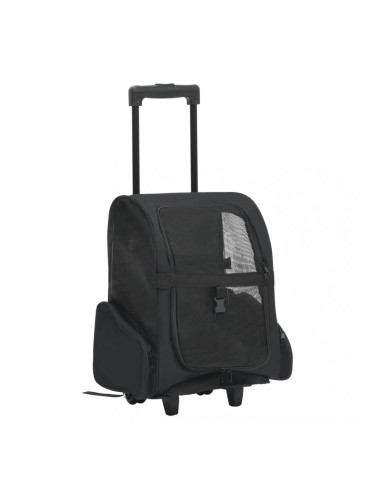 Sonata Сгъваема мултифункционална количка за домашни любимци, черна