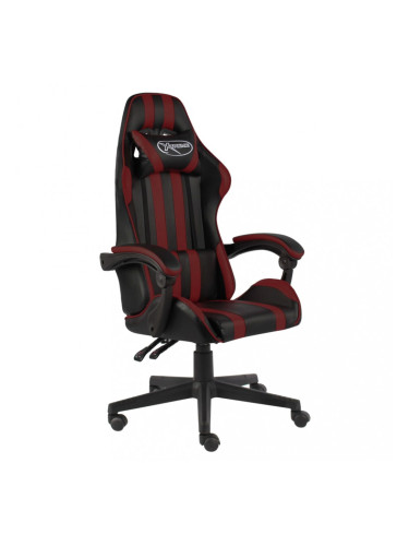 Sonata Геймърски стол, черно и виненочервено, изкуствена кожа