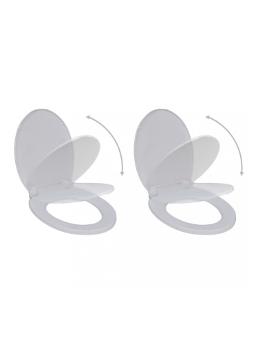 Sonata Тоалетни седалки с плавно затваряне, 2 бр, пластмаса, бели