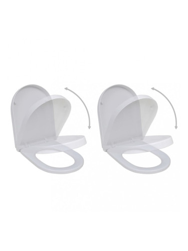 Sonata Тоалетни седалки с плавно затваряне, 2 бр, пластмаса, бели