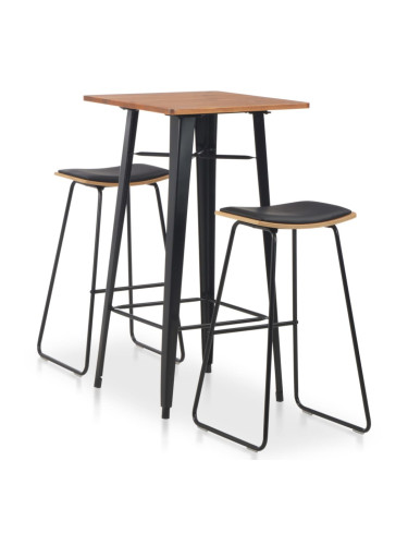 Sonata Бар комплект от 3 части, стомана, черен