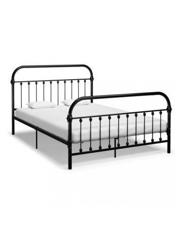 Sonata Рамка за легло, черна, метал, 120x200 cм